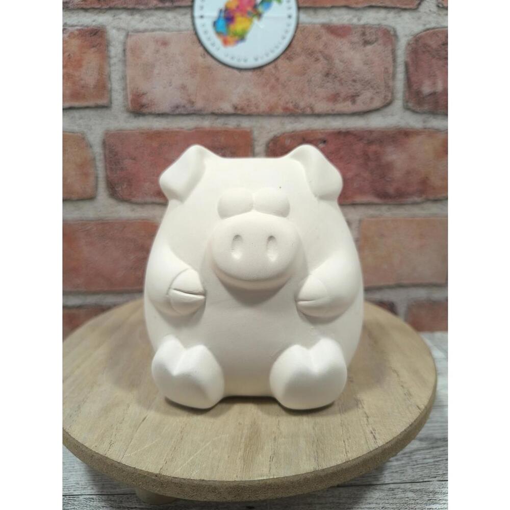 Chesapeake Ceramics 4"X4" Little Piggy Bank Bisque Finish Ready to Paint New